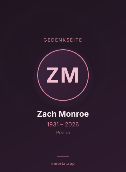 Gedenkportrait von Zach Monroe