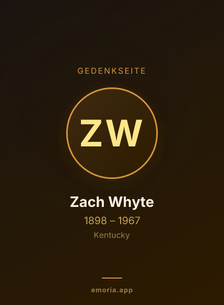 Gedenkportrait von Zach Whyte