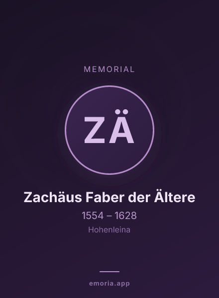 Memorial portrait of Zachäus Faber der Ältere