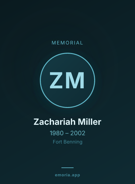 Memorial portrait of Zachariah Miller