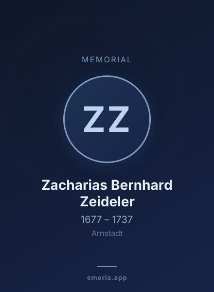 Memorial portrait of Zacharias Bernhard Zeideler