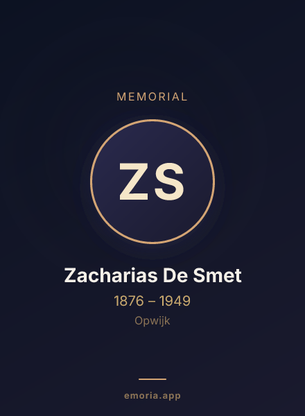 Memorial portrait of Zacharias De Smet