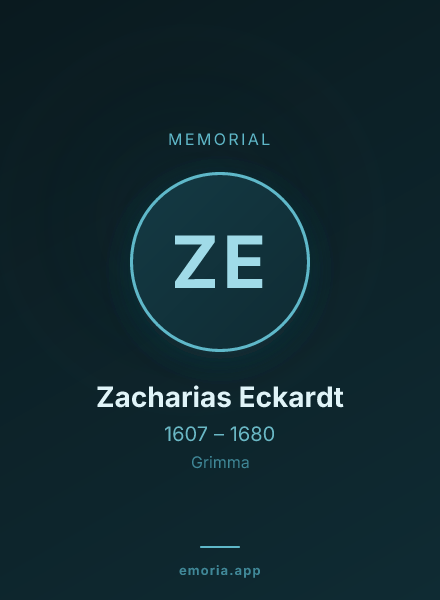 Memorial portrait of Zacharias Eckardt