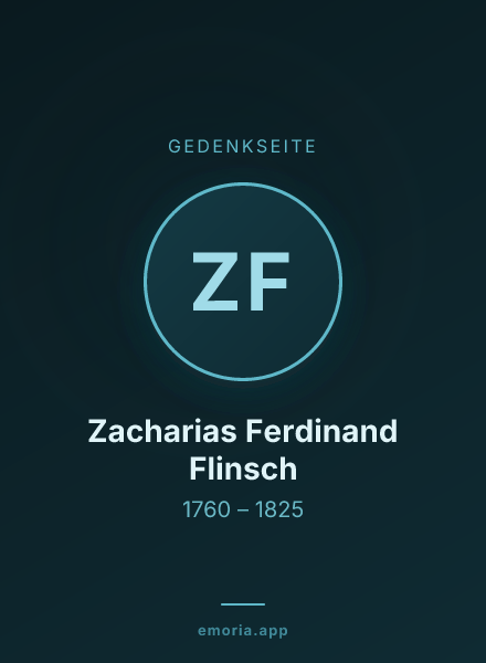 Gedenkportrait von Zacharias Ferdinand Flinsch