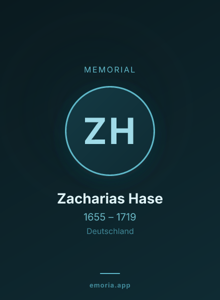 Memorial portrait of Zacharias Hase