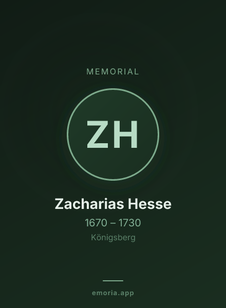 Memorial portrait of Zacharias Hesse
