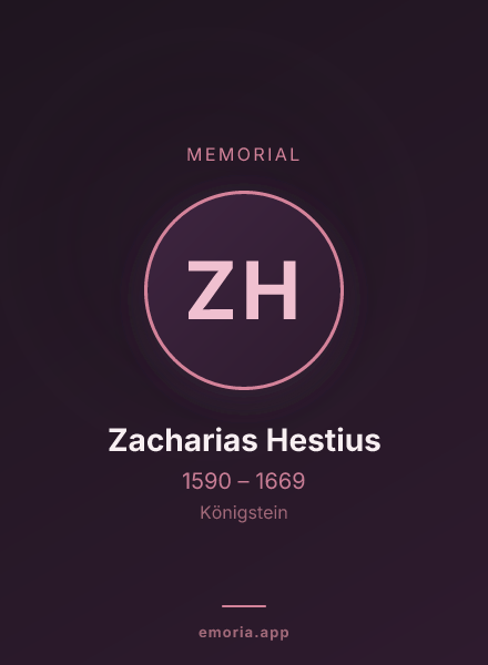 Memorial portrait of Zacharias Hestius