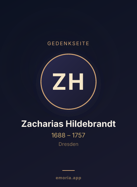Gedenkportrait von Zacharias Hildebrandt