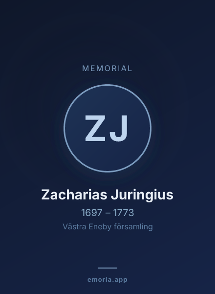 Memorial portrait of Zacharias Juringius