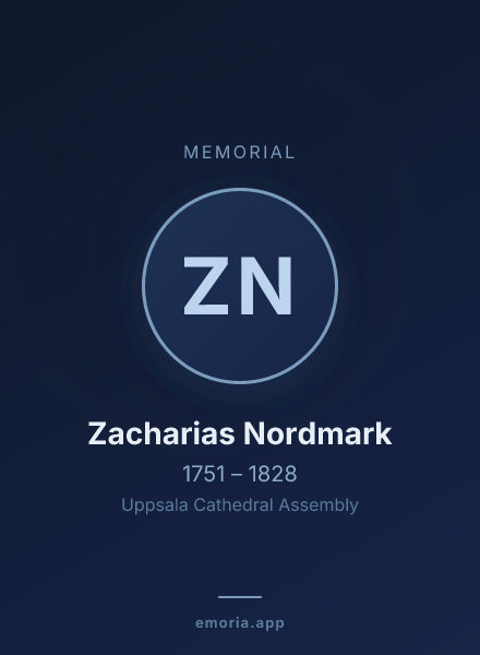 Memorial portrait of Zacharias Nordmark