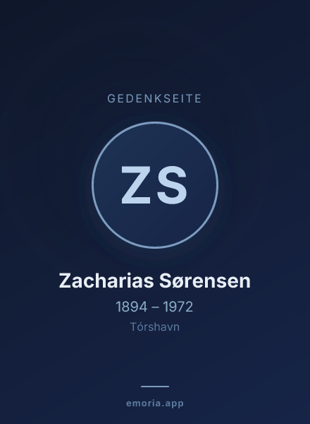 Gedenkportrait von Zacharias Sørensen