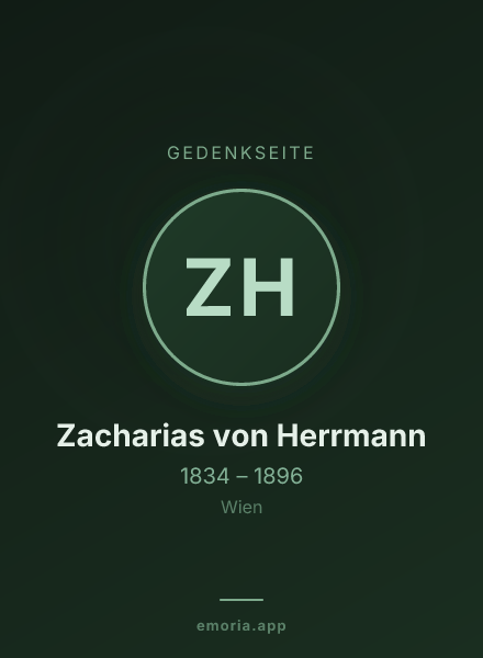 Gedenkportrait von Zacharias von Herrmann