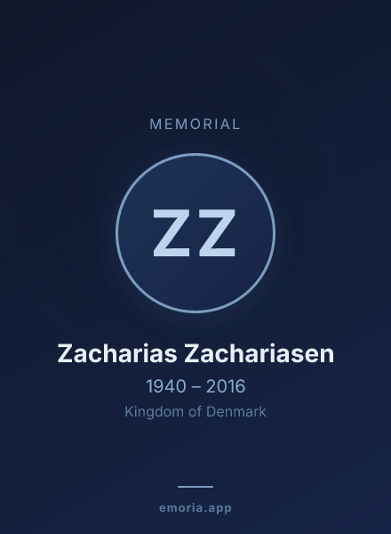 Memorial portrait of Zacharias Zachariasen