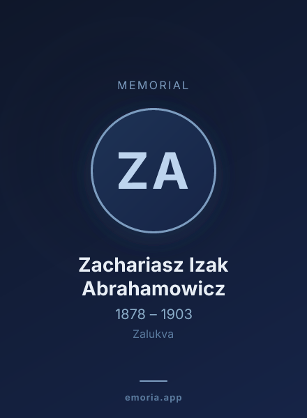 Memorial portrait of Zachariasz Izak Abrahamowicz
