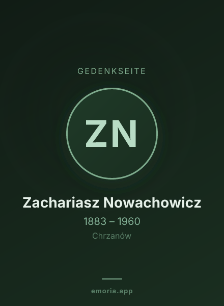 Gedenkportrait von Zachariasz Nowachowicz