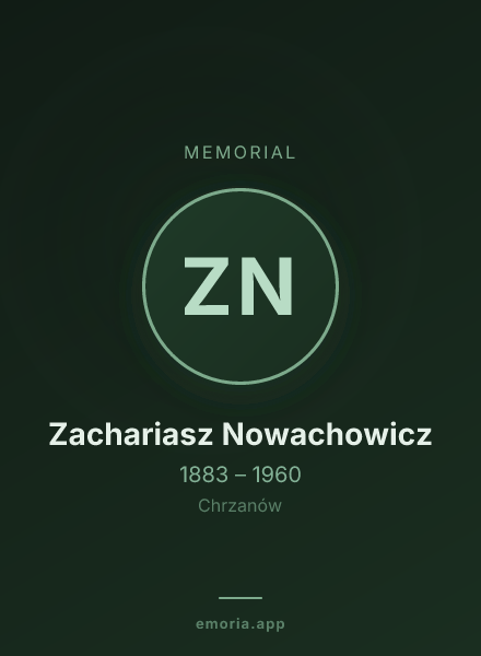 Memorial portrait of Zachariasz Nowachowicz