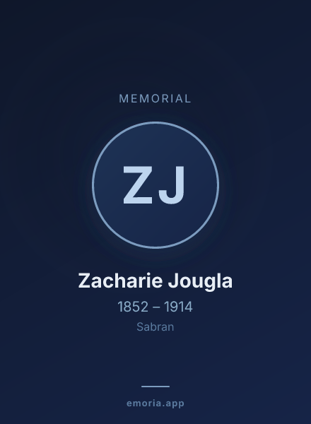 Memorial portrait of Zacharie Jougla