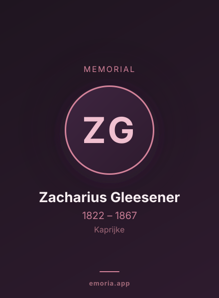 Memorial portrait of Zacharius Gleesener