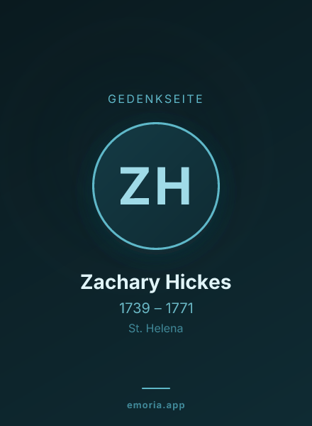 Gedenkportrait von Zachary Hickes