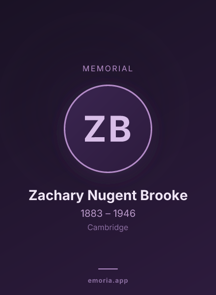 Memorial portrait of Zachary Nugent Brooke
