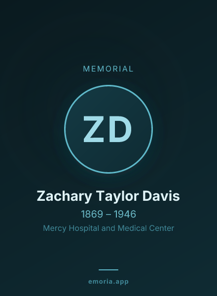 Memorial portrait of Zachary Taylor Davis