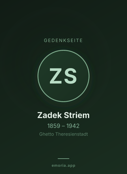 Gedenkportrait von Zadek Striem
