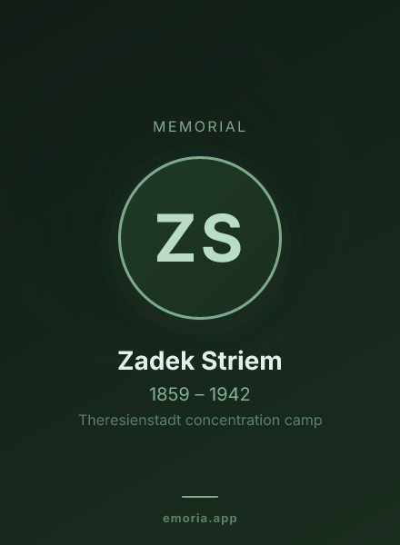 Memorial portrait of Zadek Striem