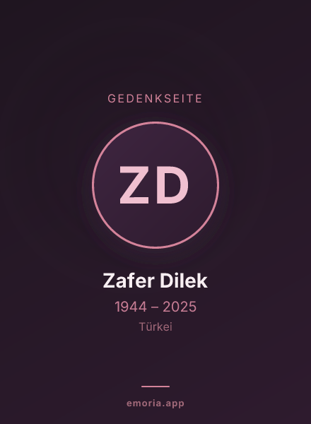 Gedenkportrait von Zafer Dilek