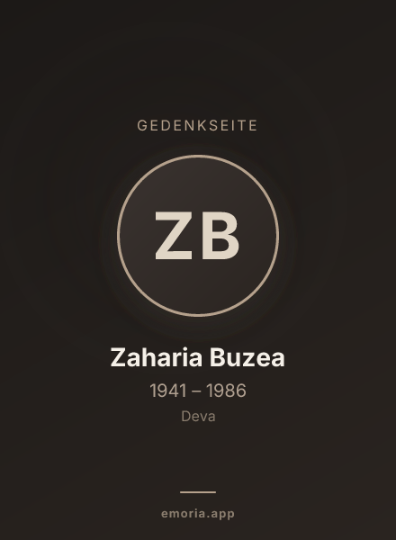 Gedenkportrait von Zaharia Buzea