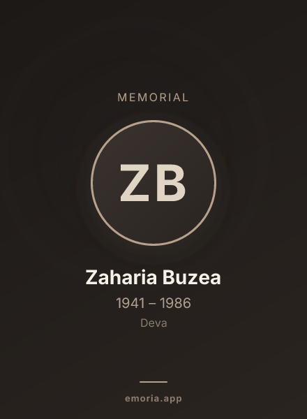 Memorial portrait of Zaharia Buzea