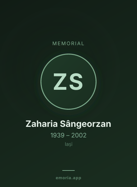 Memorial portrait of Zaharia Sângeorzan