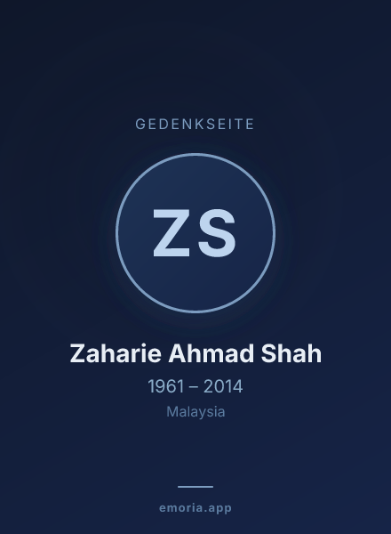Gedenkportrait von Zaharie Ahmad Shah