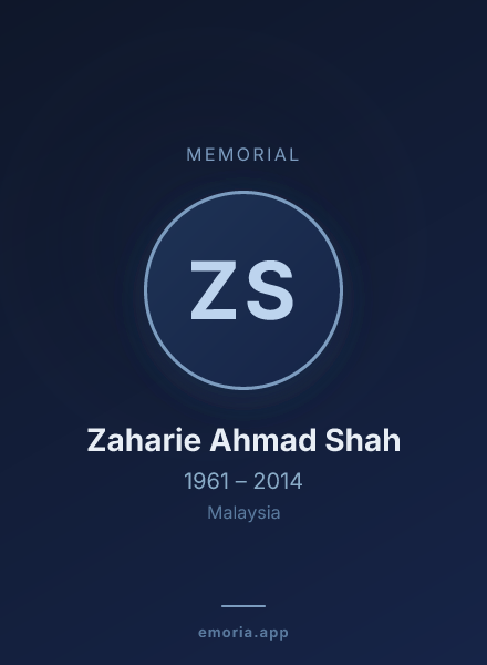 Memorial portrait of Zaharie Ahmad Shah