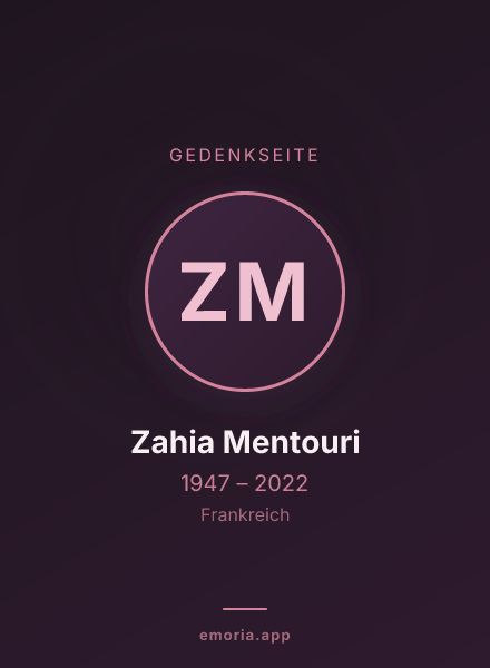 Gedenkportrait von Zahia Mentouri