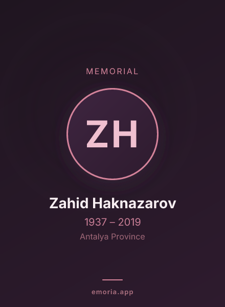 Memorial portrait of Zahid Haknazarov