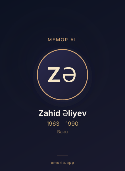 Memorial portrait of Zahid Əliyev