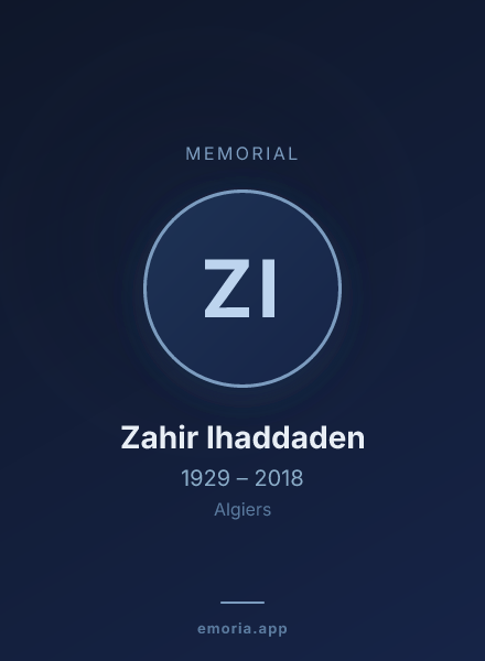 Memorial portrait of Zahir Ihaddaden