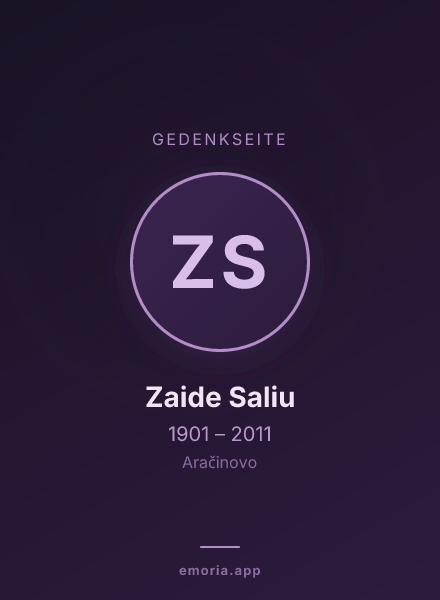 Gedenkportrait von Zaide Saliu