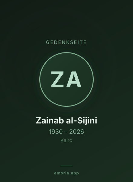 Gedenkportrait von Zainab al-Sijini