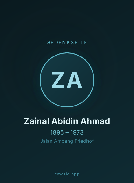 Gedenkportrait von Zainal Abidin Ahmad