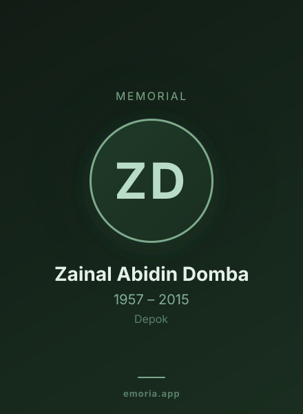 Memorial portrait of Zainal Abidin Domba