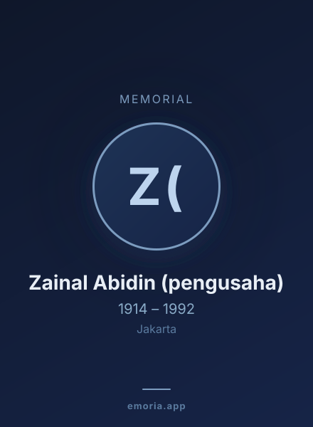 Memorial portrait of Zainal Abidin (pengusaha)