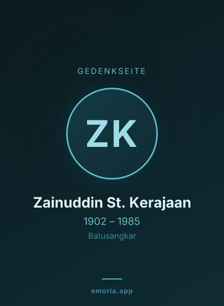 Gedenkportrait von Zainuddin St. Kerajaan