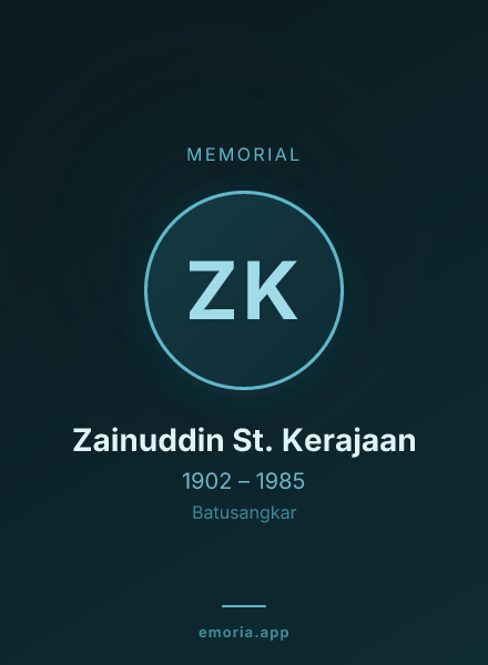 Memorial portrait of Zainuddin St. Kerajaan