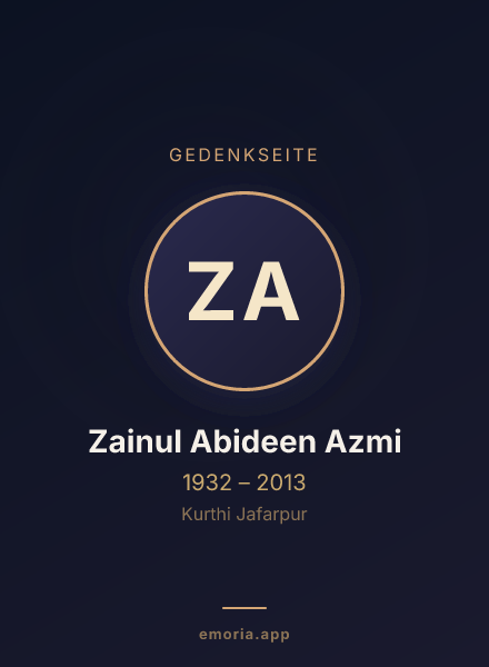 Gedenkportrait von Zainul Abideen Azmi