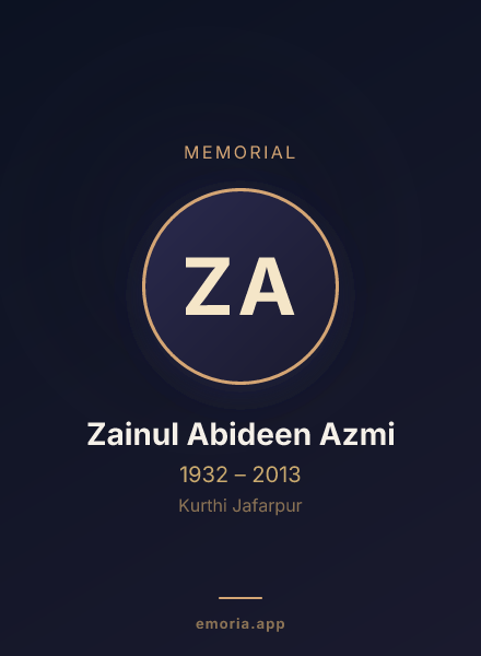 Memorial portrait of Zainul Abideen Azmi