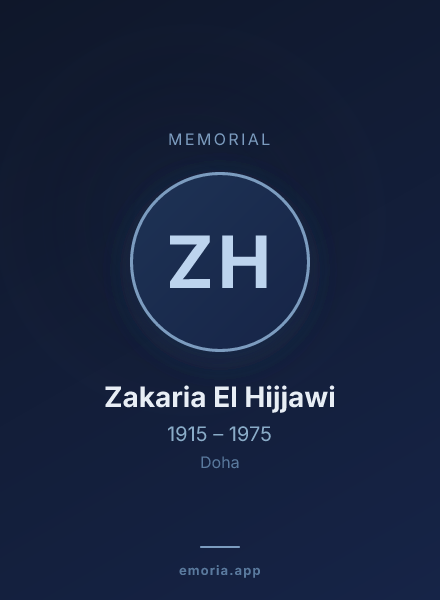 Memorial portrait of Zakaria El Hijjawi