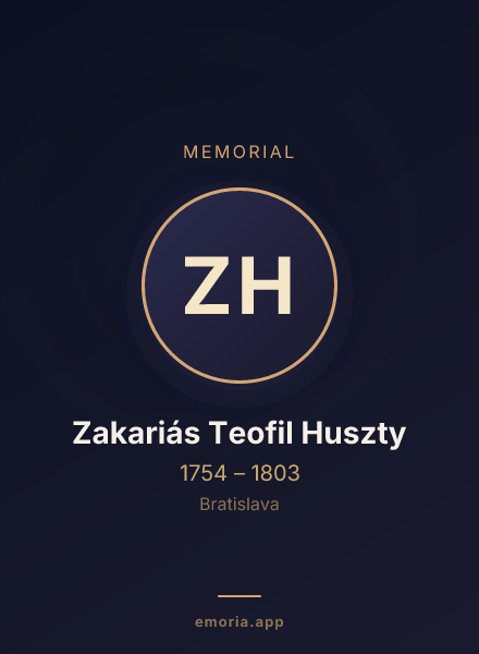 Memorial portrait of Zakariás Teofil Huszty