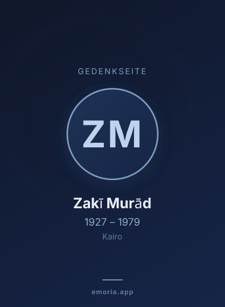 Gedenkportrait von Zakī Murād