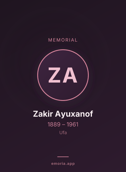 Memorial portrait of Zakir Ayuxanof